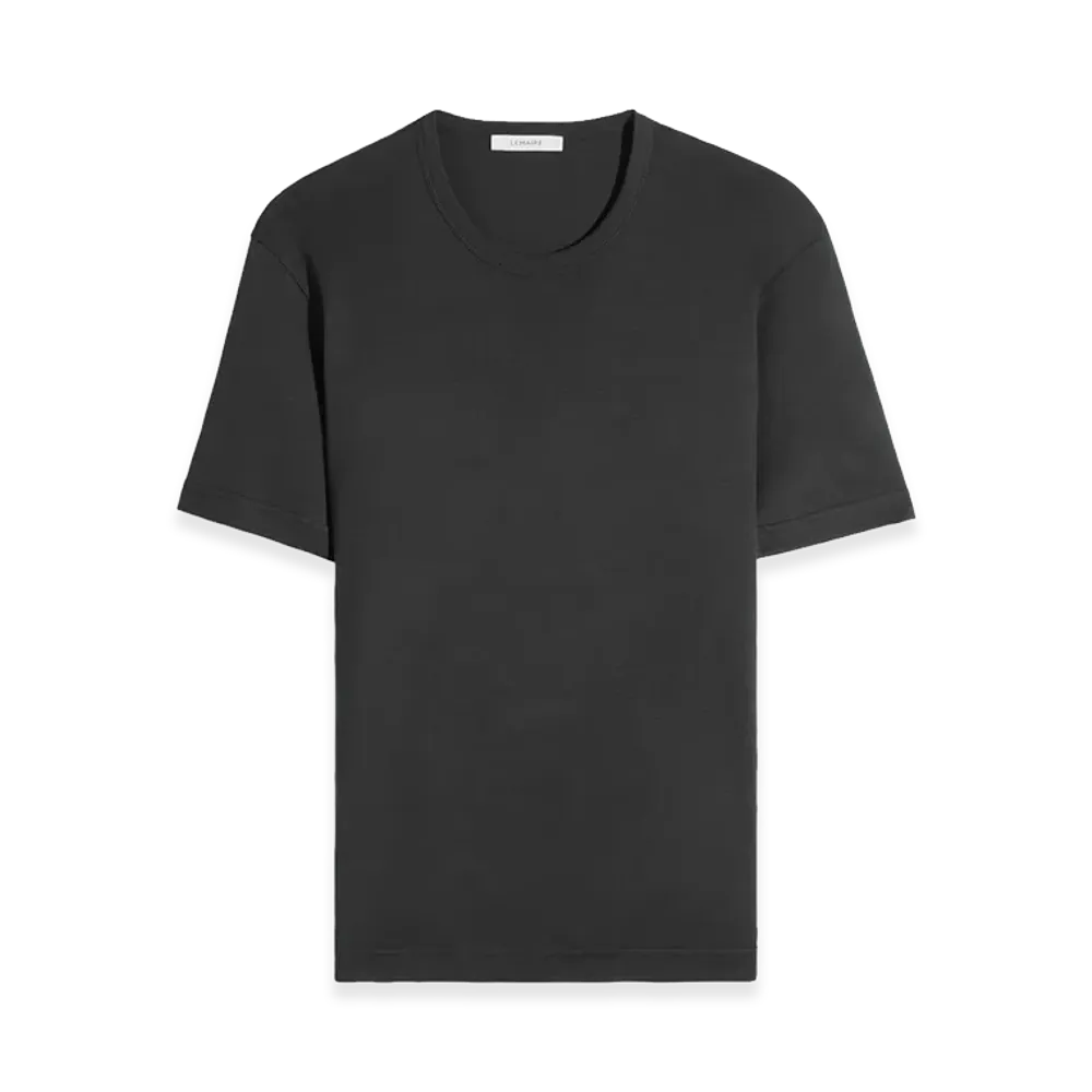 LEMAIRE Women's Jersey Ribbed T-Shirt "Squid Ink"