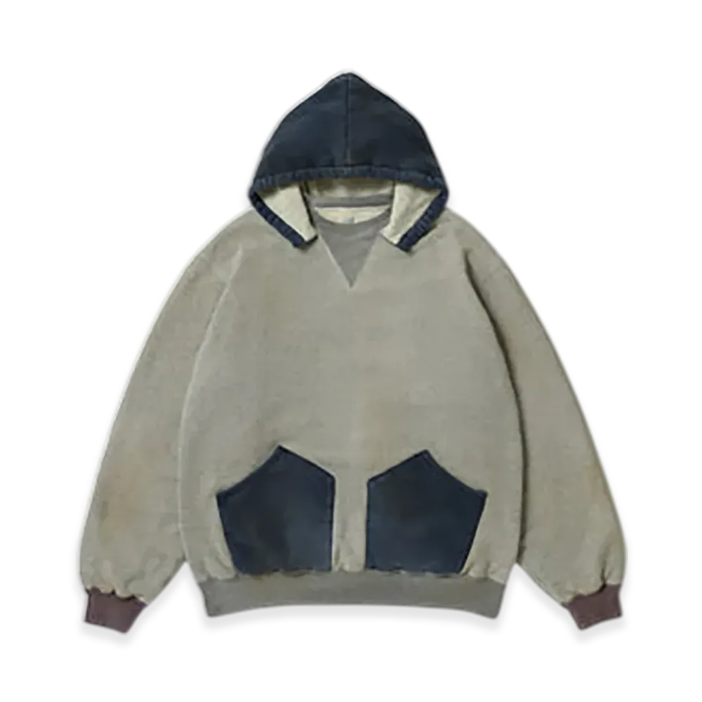 A.PRESSE Vintage Attached Hood Sweat Parka "Oatmeal"