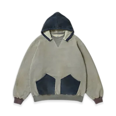 A.PRESSE Vintage Attached Hood Sweat Parka "Oatmeal"