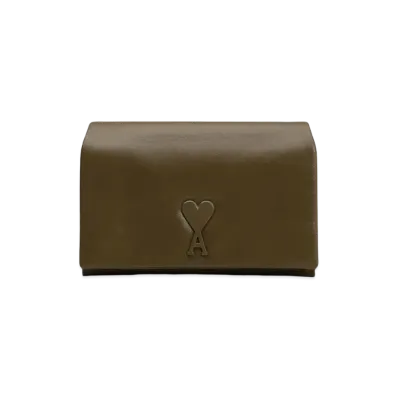 AMI PARIS Vourevous Strap Wallet "Khaki"