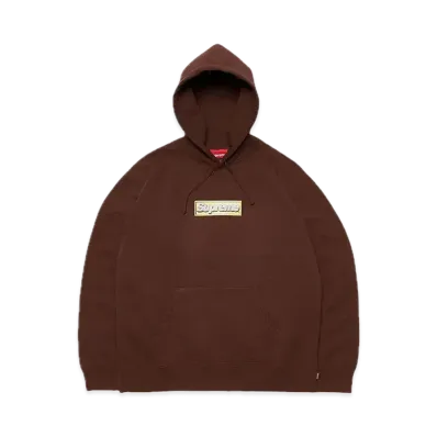 Supreme Bling Box Logo Hooded Sweatshirt "Dark Brown"