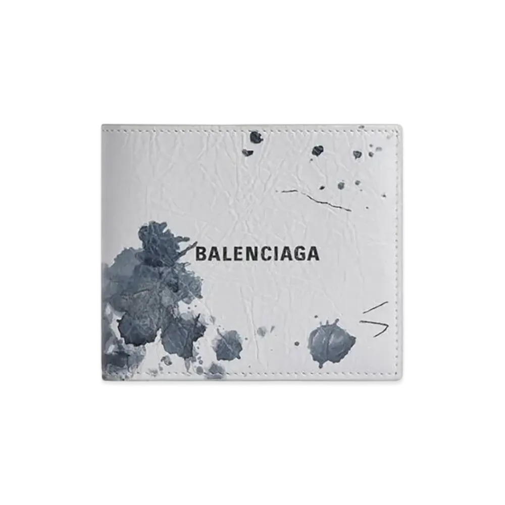BALENCIAGA Cash Square Folded Coin Wallet "Light Grey"