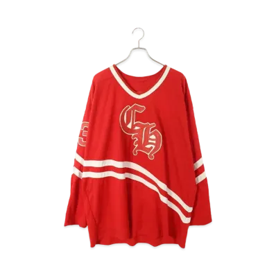 Chrome Hearts PPO Leather Patch Decoration Loose Fit Shirt "Red/Black/White"