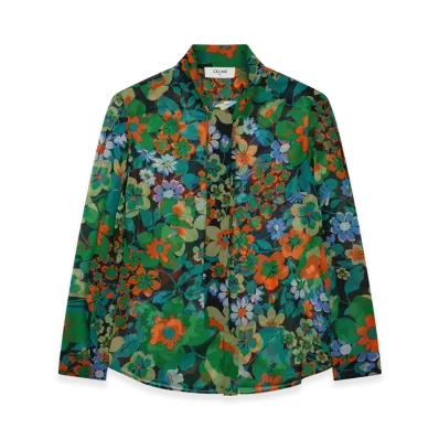 CELINE Women's Silk Shirt "Multicolor"