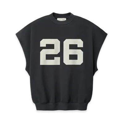 FEAR OF GOD ESSENTIALS Relaxed Fleece Cutoff Sweatshirt "Washed Iron Grey"