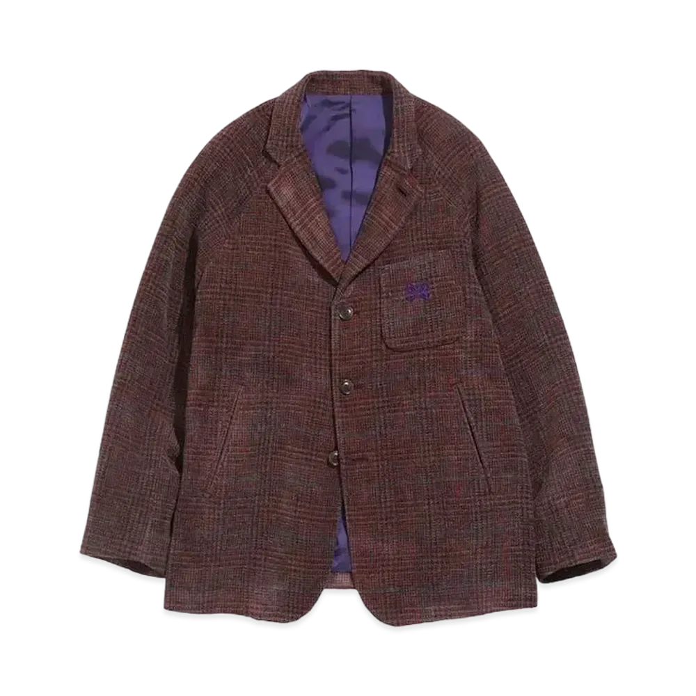 Needles RAGLAN JACKET - AC/C PLAID MOLE TWILL "Bordeux"