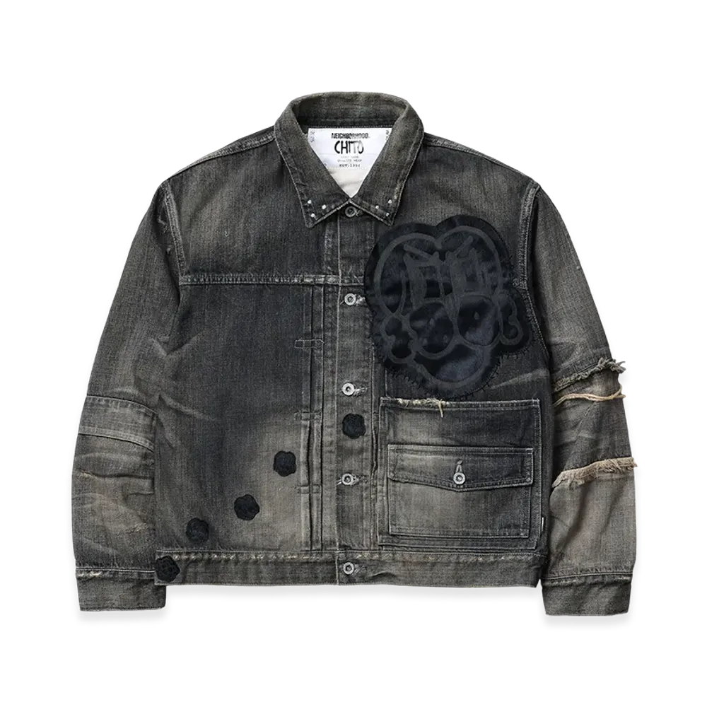 NEIGHBORHOOD x CHITO Savage Denim Type-1 Jacket Mod "Black"