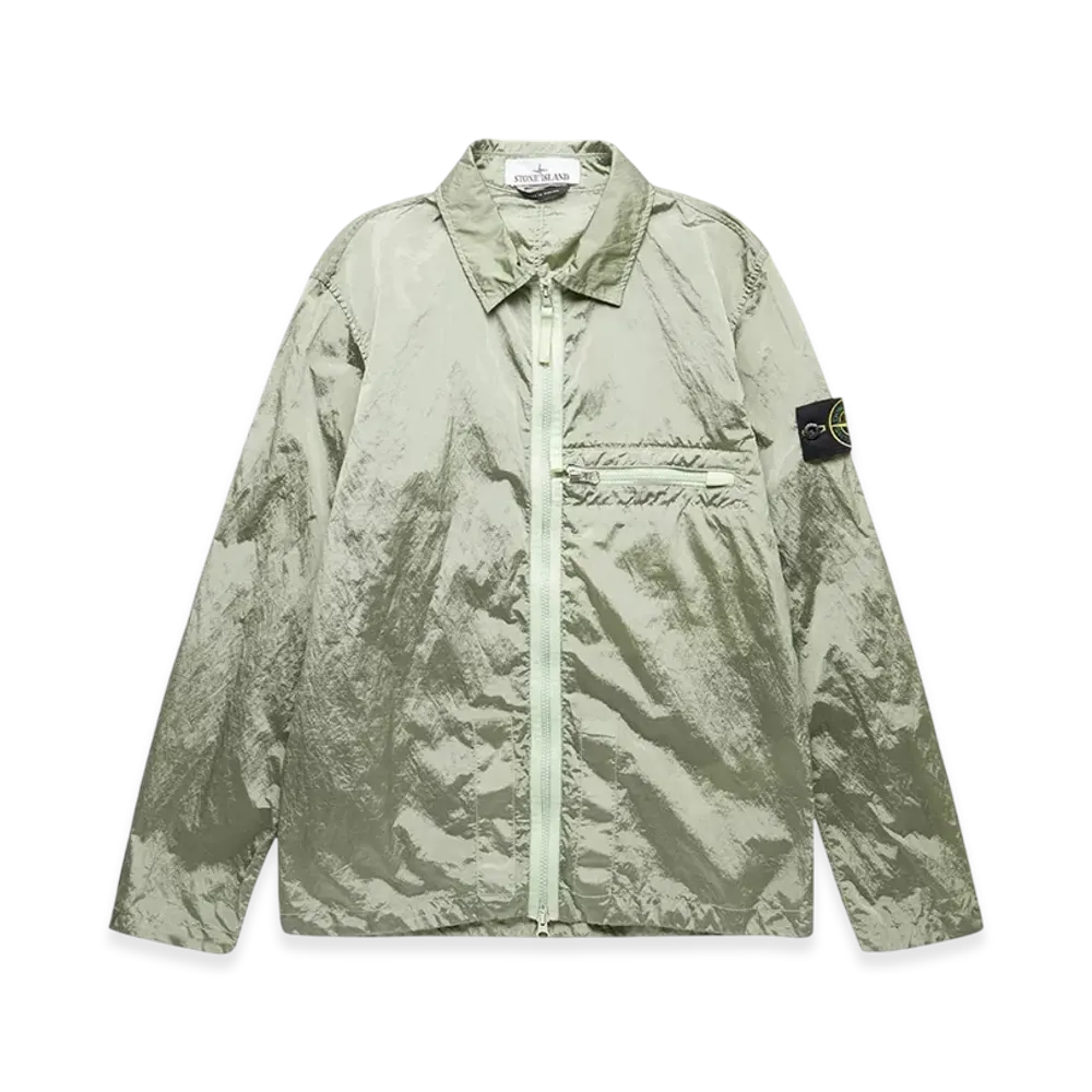 Stone Island 10919 Nylon Metal in Econyl Regenerated Nylon Overshirt - 23SS "Light Green"