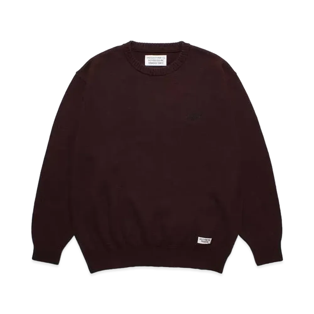 WACKO MARIA Classic Knit Sweater "Burgundy"