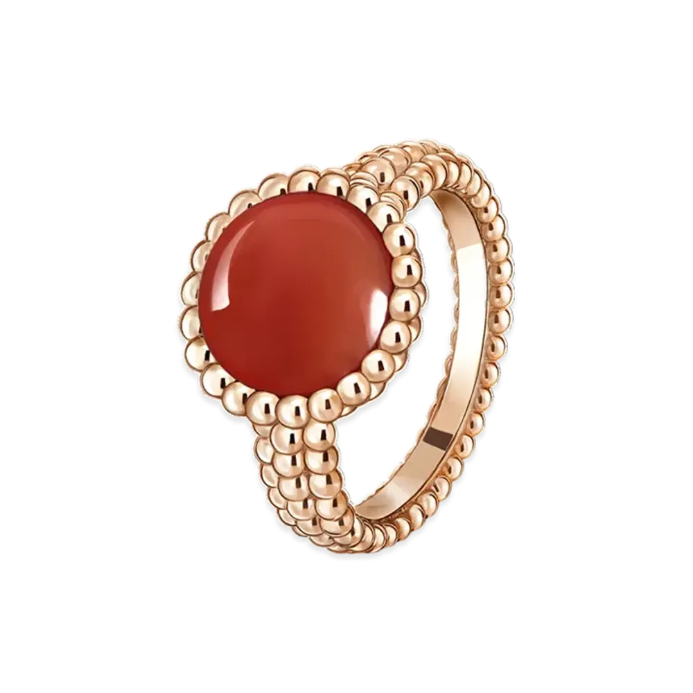 Van Cleef & Arpels Perlee couleurs ring "18K Rose gold/Carnelian"