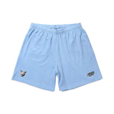 APHRODITEGANG Ryu Embroidery Pile Shorts "Blue"