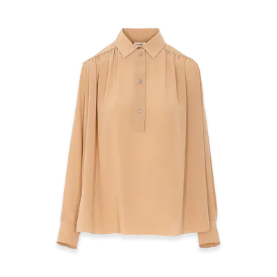 Saint Laurent Women's Nude Clair Shirt "Beige"