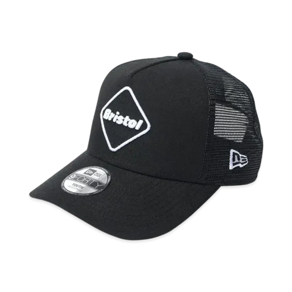 F.C.Real Bristol for Kids x NEW ERA Emblem 9Forty A-Frame Mesh Cap "Black"