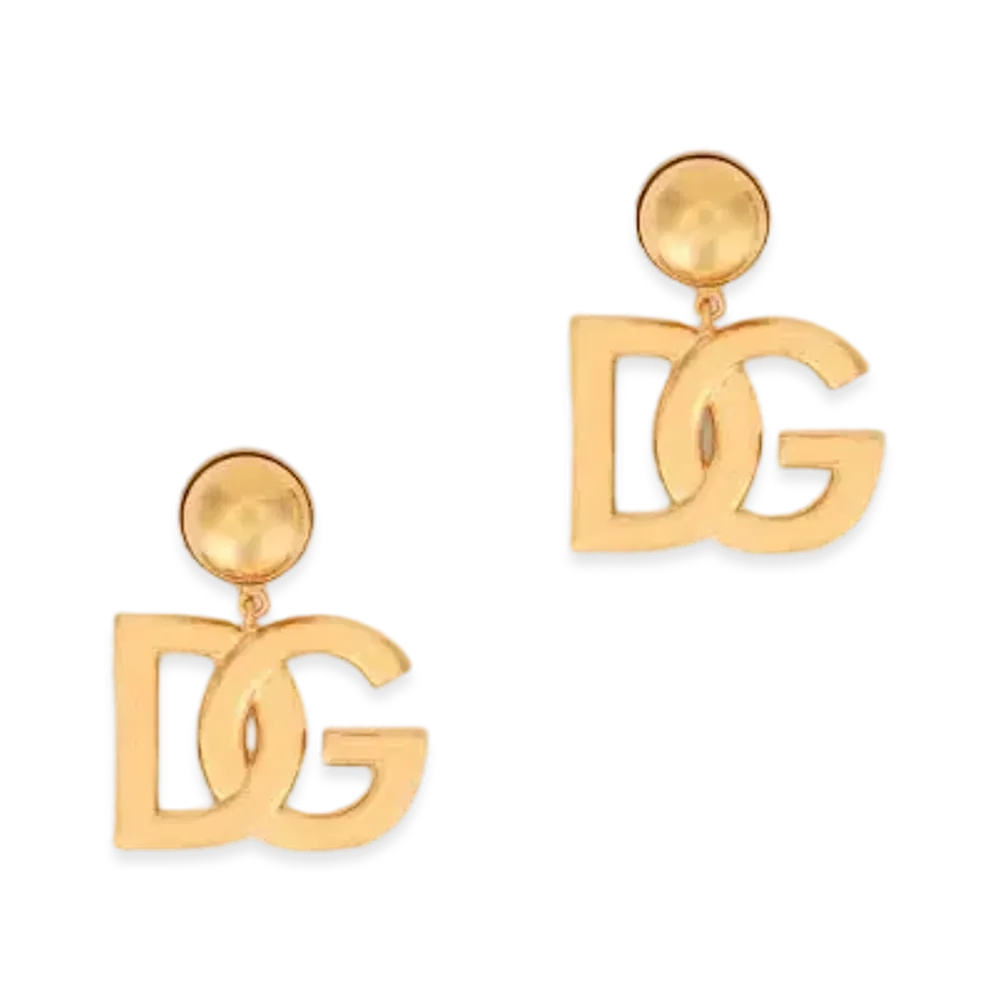Dolce&Gabbana Clip-On Earrings With DG Logo "Gold"