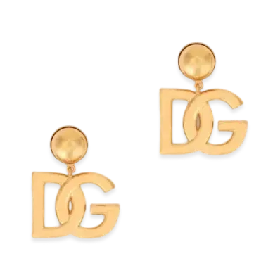 Dolce&Gabbana Clip-On Earrings With DG Logo "Gold"