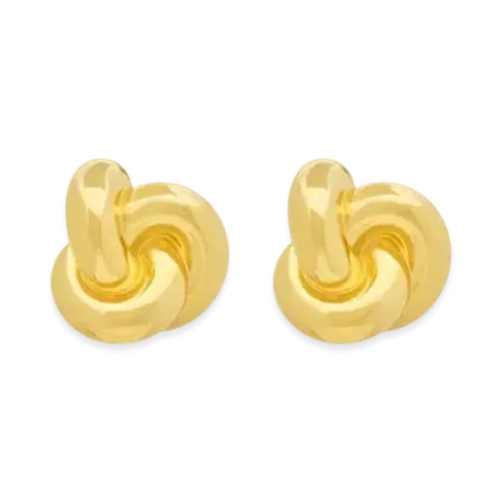 Saint Laurent Knot Earrings in Metal "Gold"