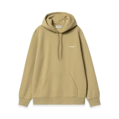 Carhartt WIP Hooded Script Embroidery Sweatshirt "Agate/White"