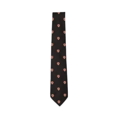 BEAMS Silk Tie Crest Shield "Balck"