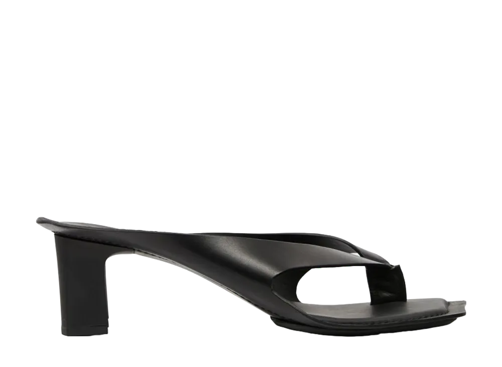 MM6 Maison Margiela Women's Anatomic Leather Flip Flop Mules "Black"