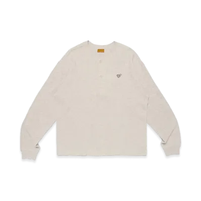 HUMAN MADE Henley Neck Shirt "White"