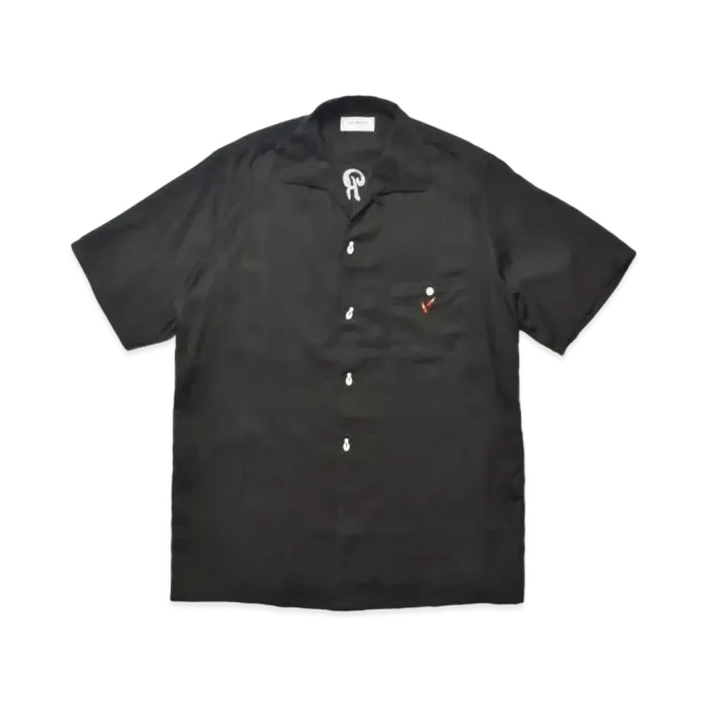 THE REAL McCOY'S Rayon Bowling Shirt / Jolly Roger "Black"