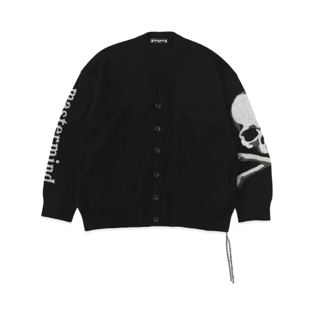 mastermind JAPAN Intarsia Skull Cardigan "Black"