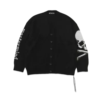 mastermind JAPAN Intarsia Skull Cardigan "Black"