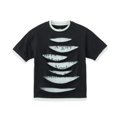 X-Girl Women's Distressed S/S Baby Tee "Black"