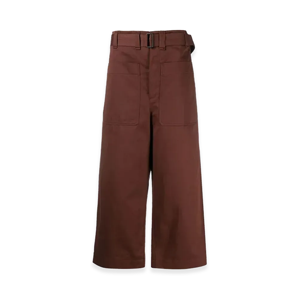 LEMAIRE Women's Frontal Pockets Button Closure "Brown"