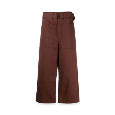 LEMAIRE Women's Frontal Pockets Button Closure "Brown"