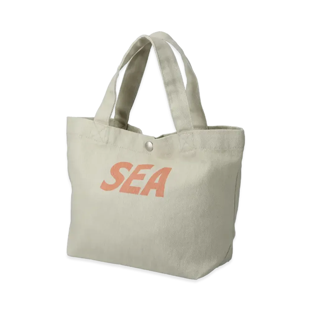WIND AND SEA Faded Mini Tote Bag "Ivory"