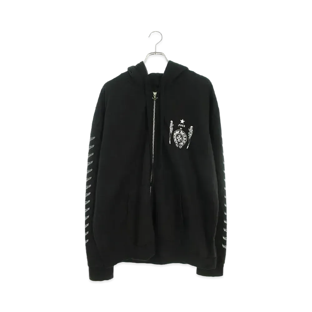 Chrome Hearts Sweatshirt Back Foti Print Zip Up Hoodie "Black"