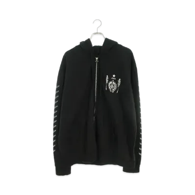 Chrome Hearts Sweatshirt Back Foti Print Zip Up Hoodie "Black"