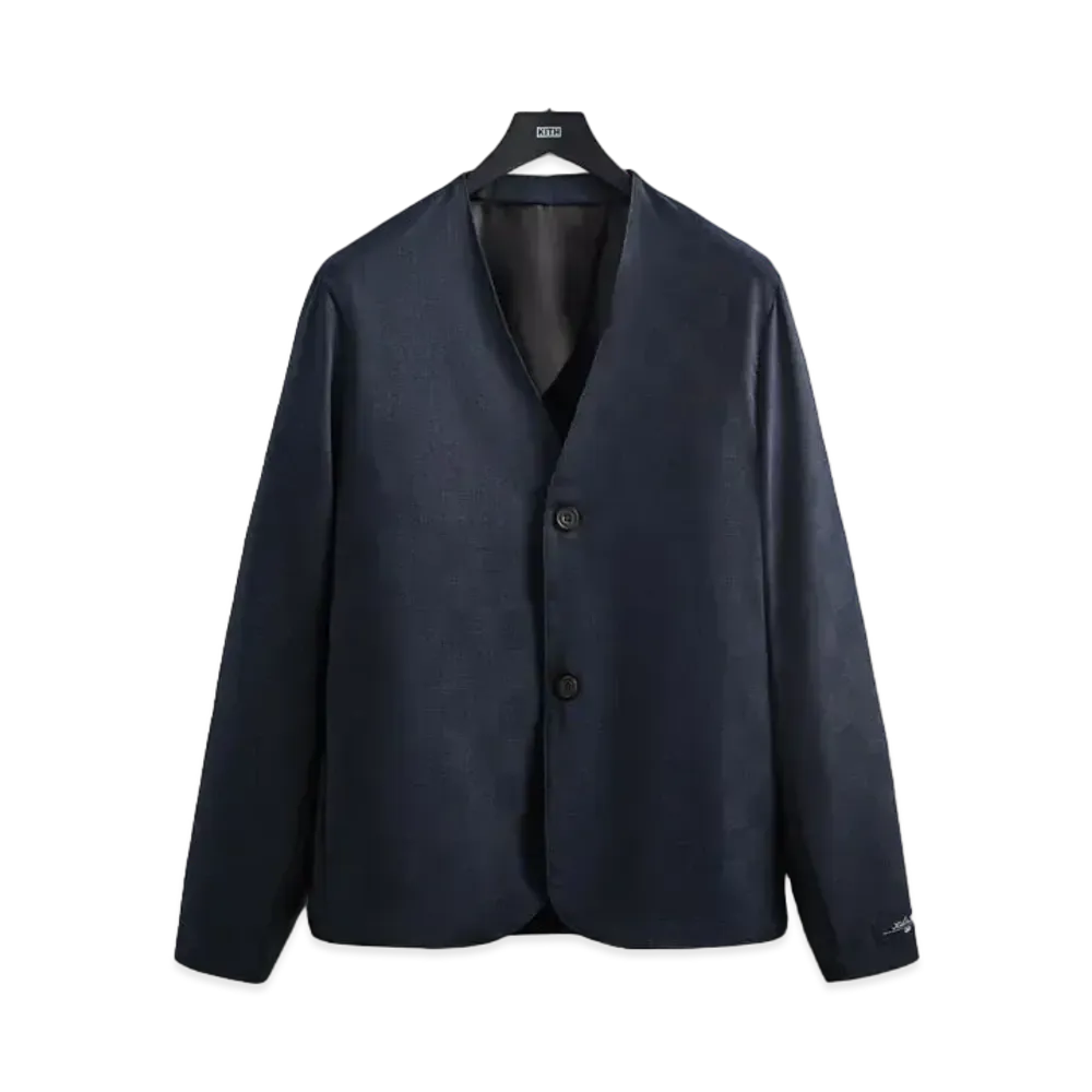 Kith Shadow Check Collarless Jacket "Nocturnal"