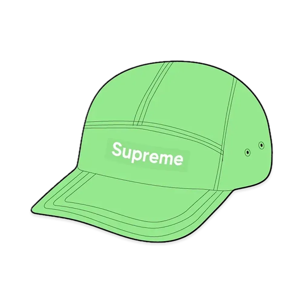 Supreme Washed Chino Twill Camp Cap "Green"(24SS)