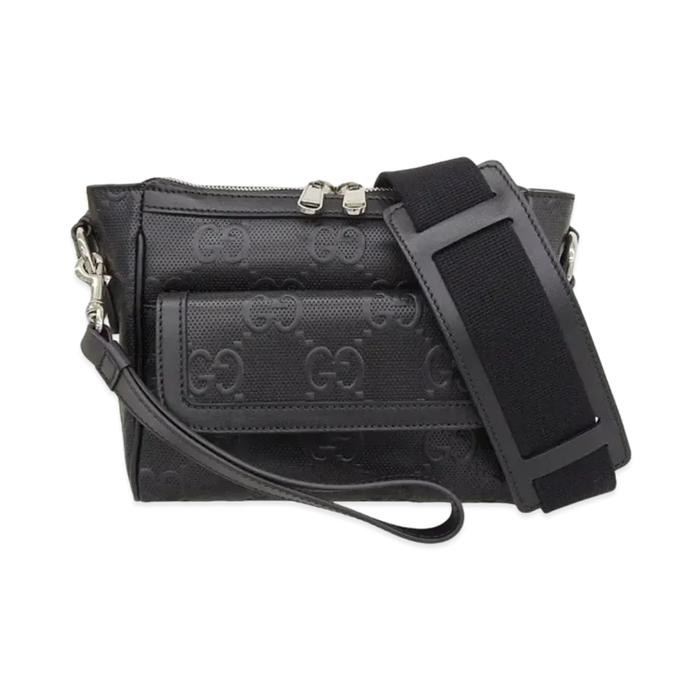 GUCCI Shoulder Bag GG Embossed "Black"