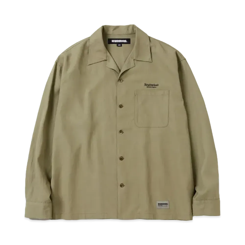 NEIGHBORHOOD Open Collar Shirt LS "Olive Drab"