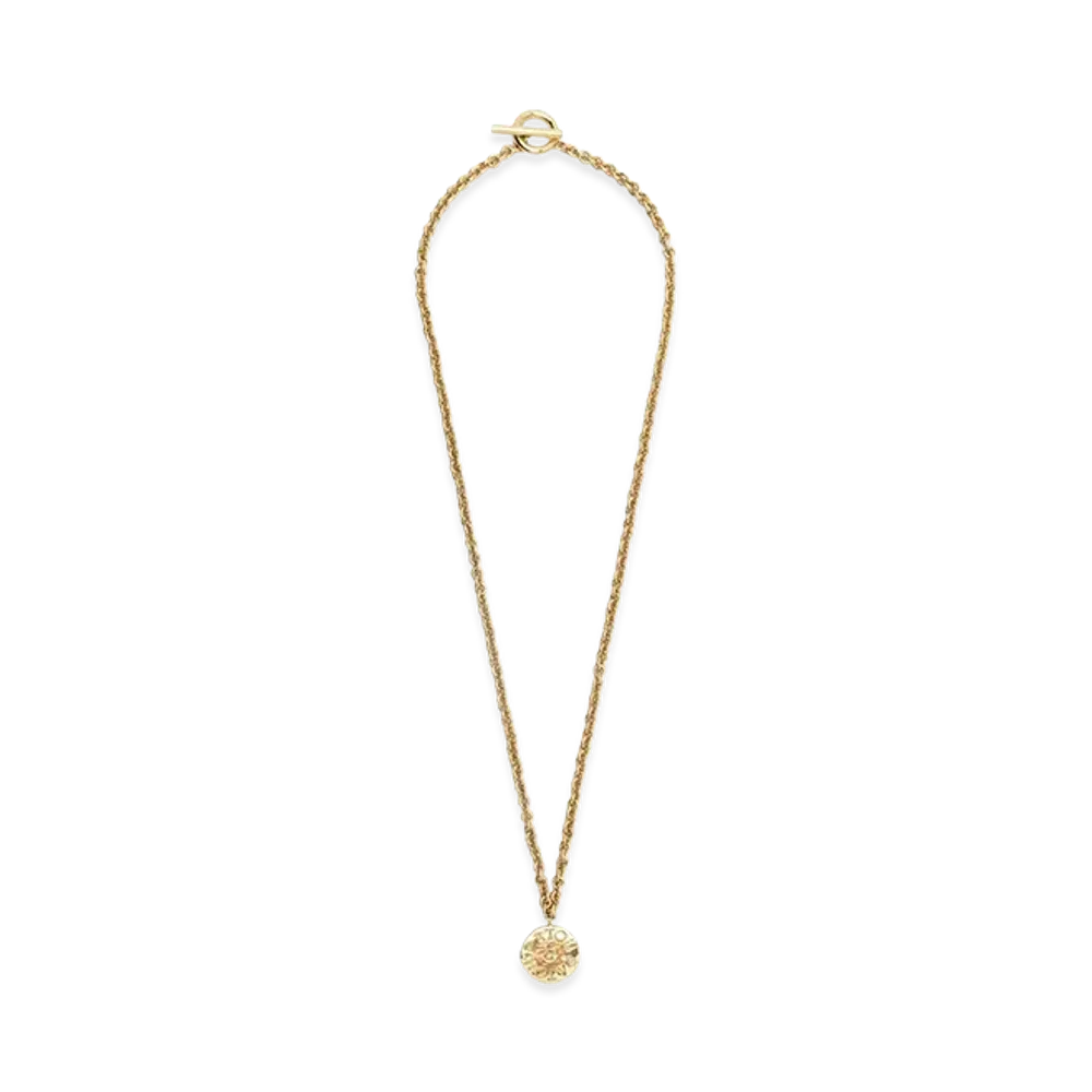 PATOU Women's Coin Pendant -Plated Brass Necklace "Gold"