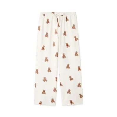 GELATO PIQUE x Homme Inlay Heart Bear Pattern Long Pants "Cream"