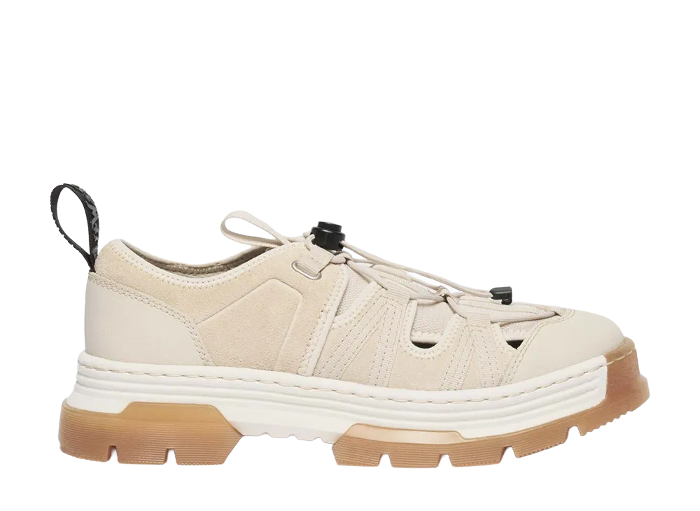 ドクターマーチン ウェイファインダー オープン ロー 3 タイ シューズ "パーチメントベージュ"