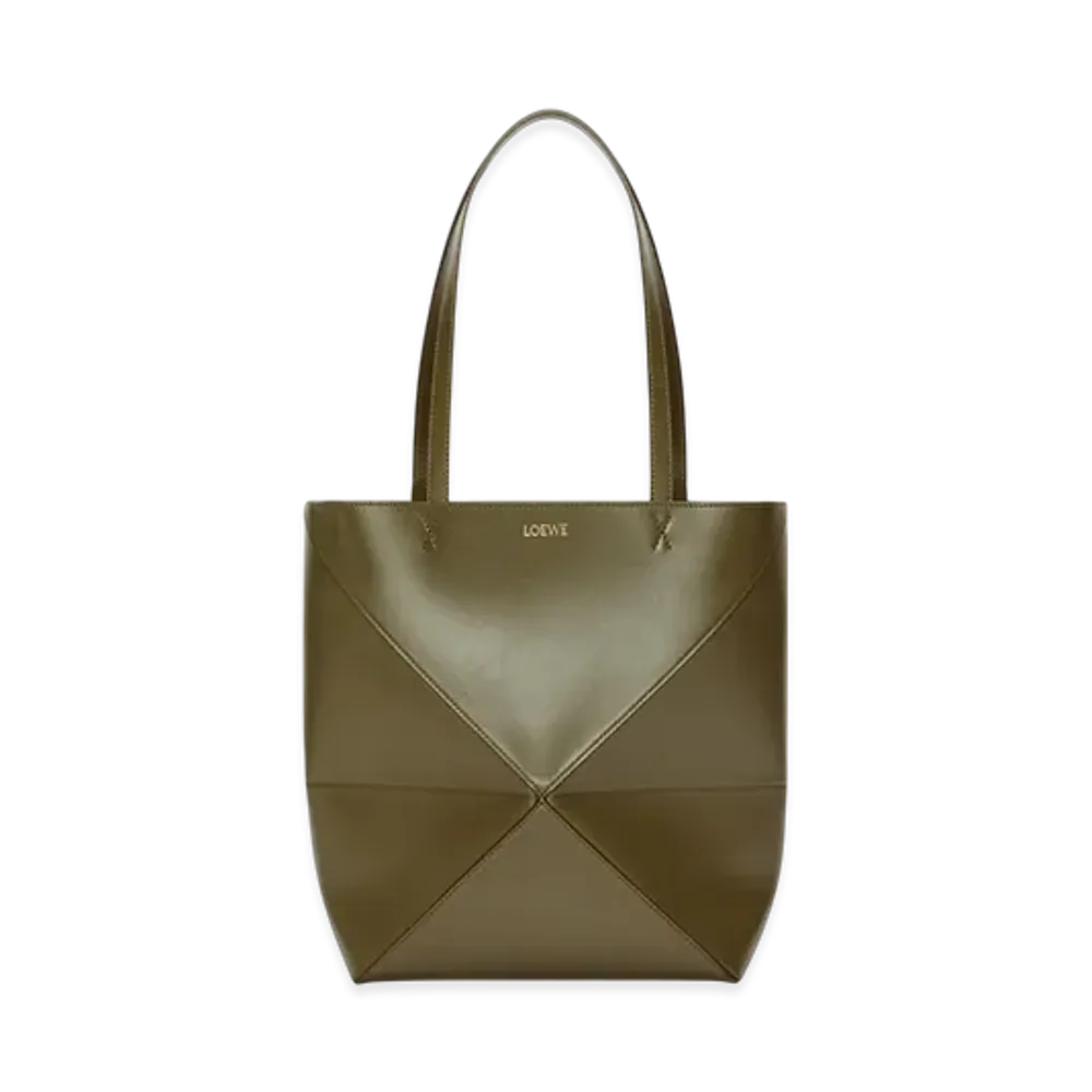 LOEWE Puzzle Fold Tote "Dark Khaki"