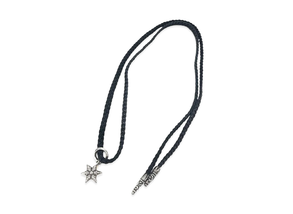 Chrome Hearts Large Star Pendant W Leather Blade "Silver/Black"