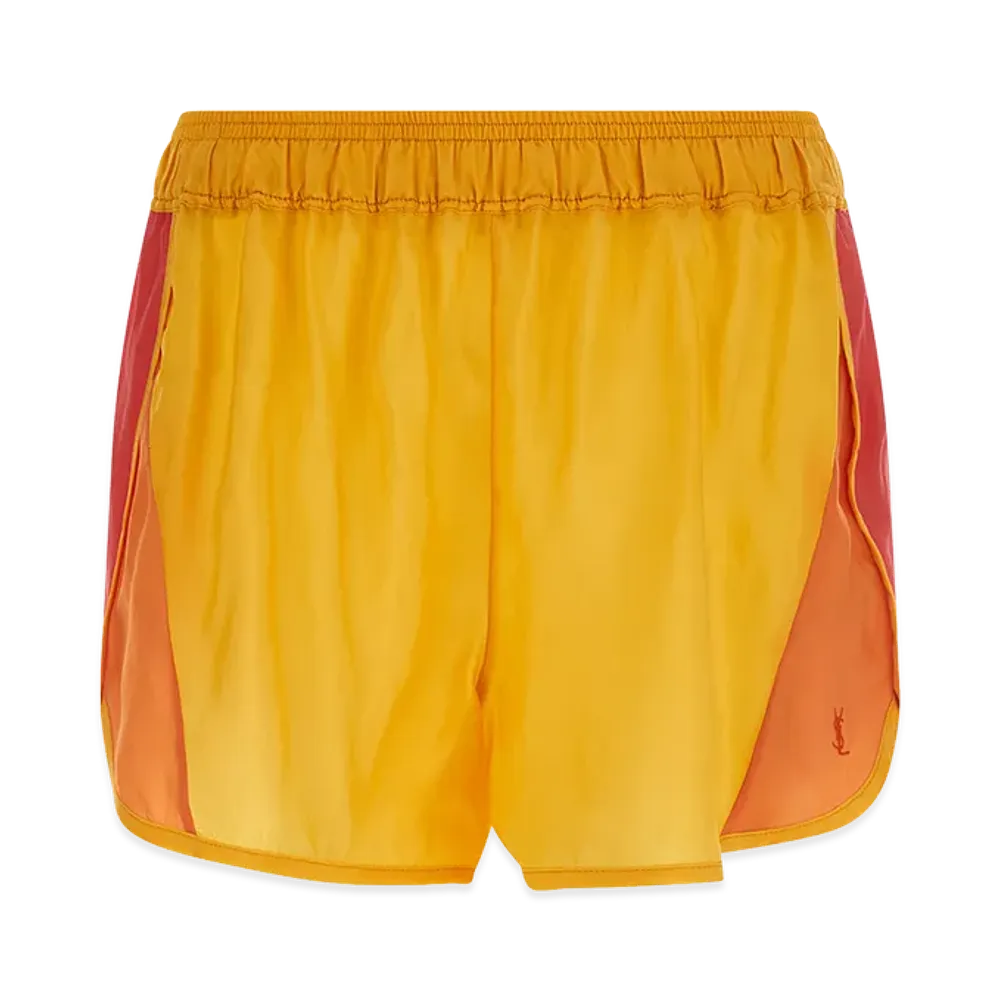 Saint Laurent Women's Color-Block Shorts "Multi"