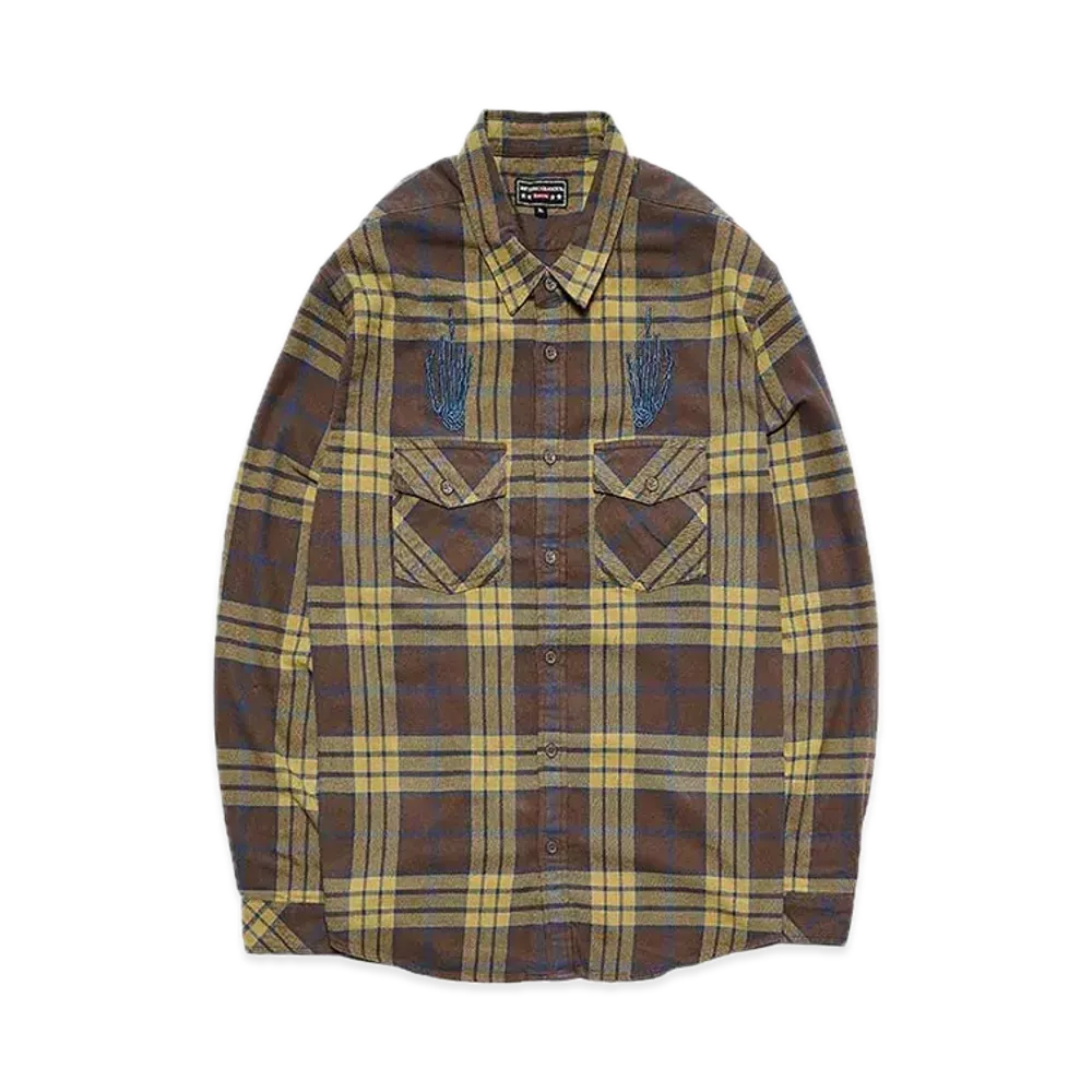 Supreme x HYSTERIC GLAMOUR Plaid Flannel Shirt "Tan"