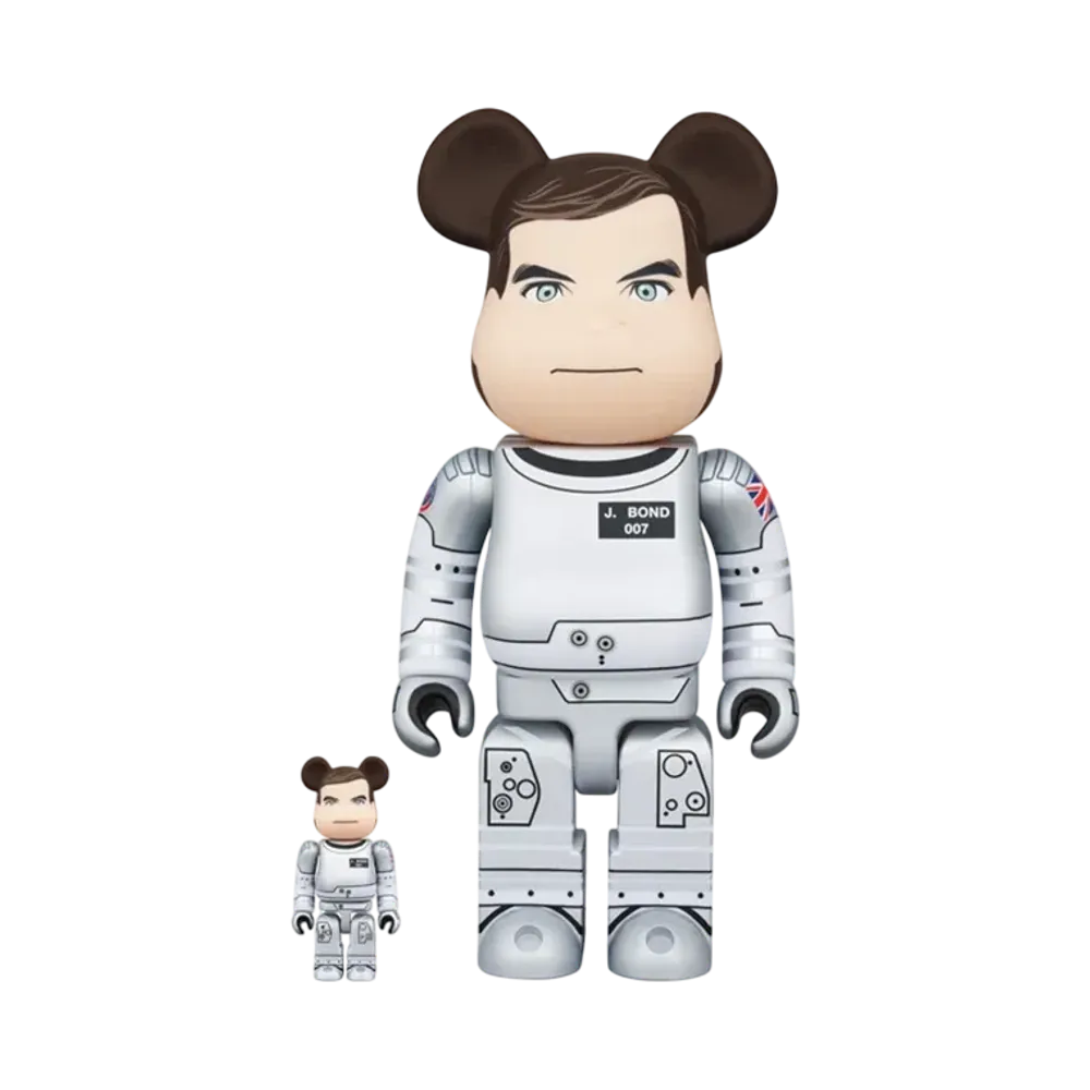 MEDICOM TOY "BEARBRICK" -Moonraker- 007 James Bond "MOONRAKER" 100% & 400%