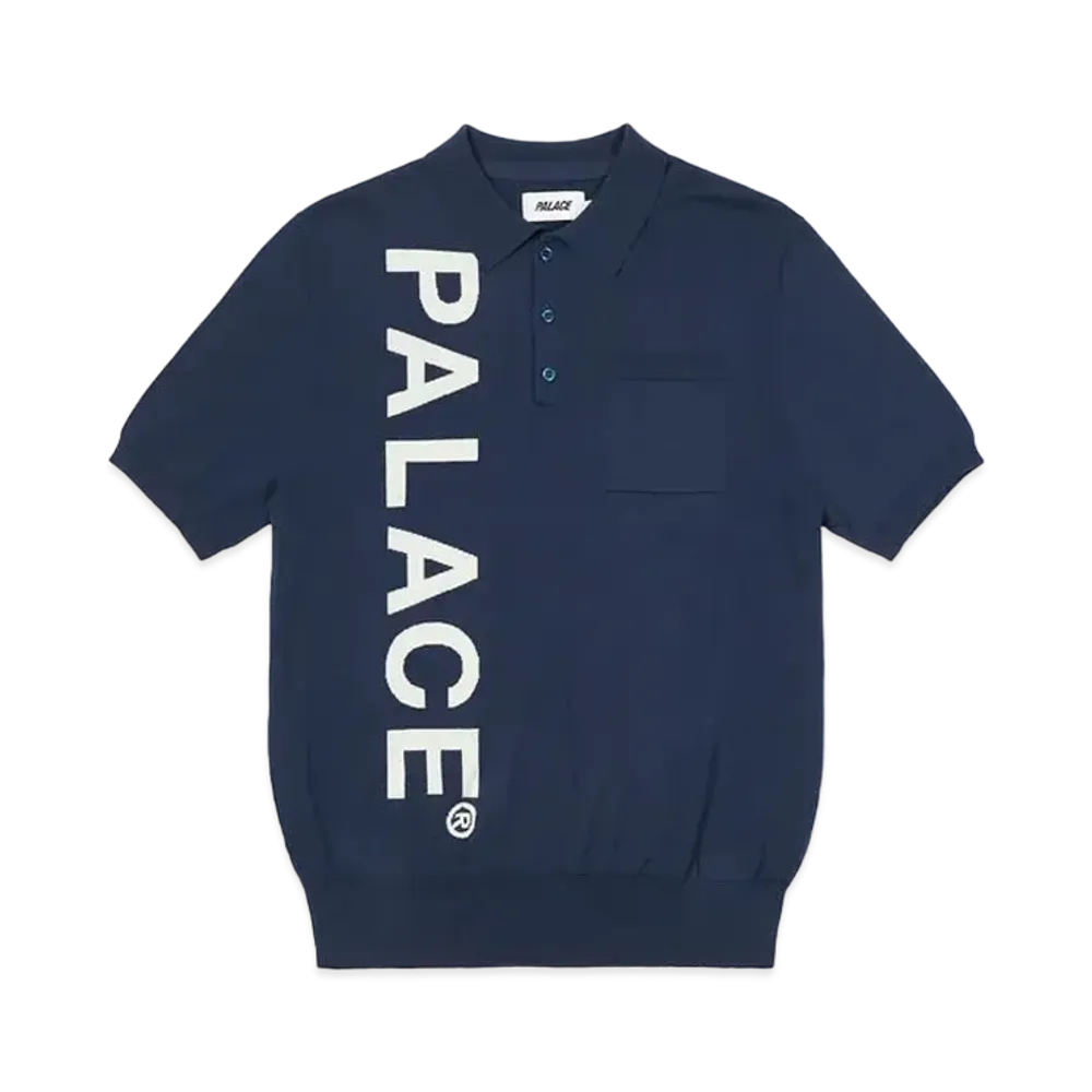 PALACE INTARSIA FONT POLO "Navy"