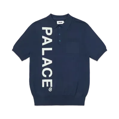 PALACE INTARSIA FONT POLO "Navy"