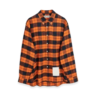 OUR LEGACY Work Shop Shirt "Orange Check"