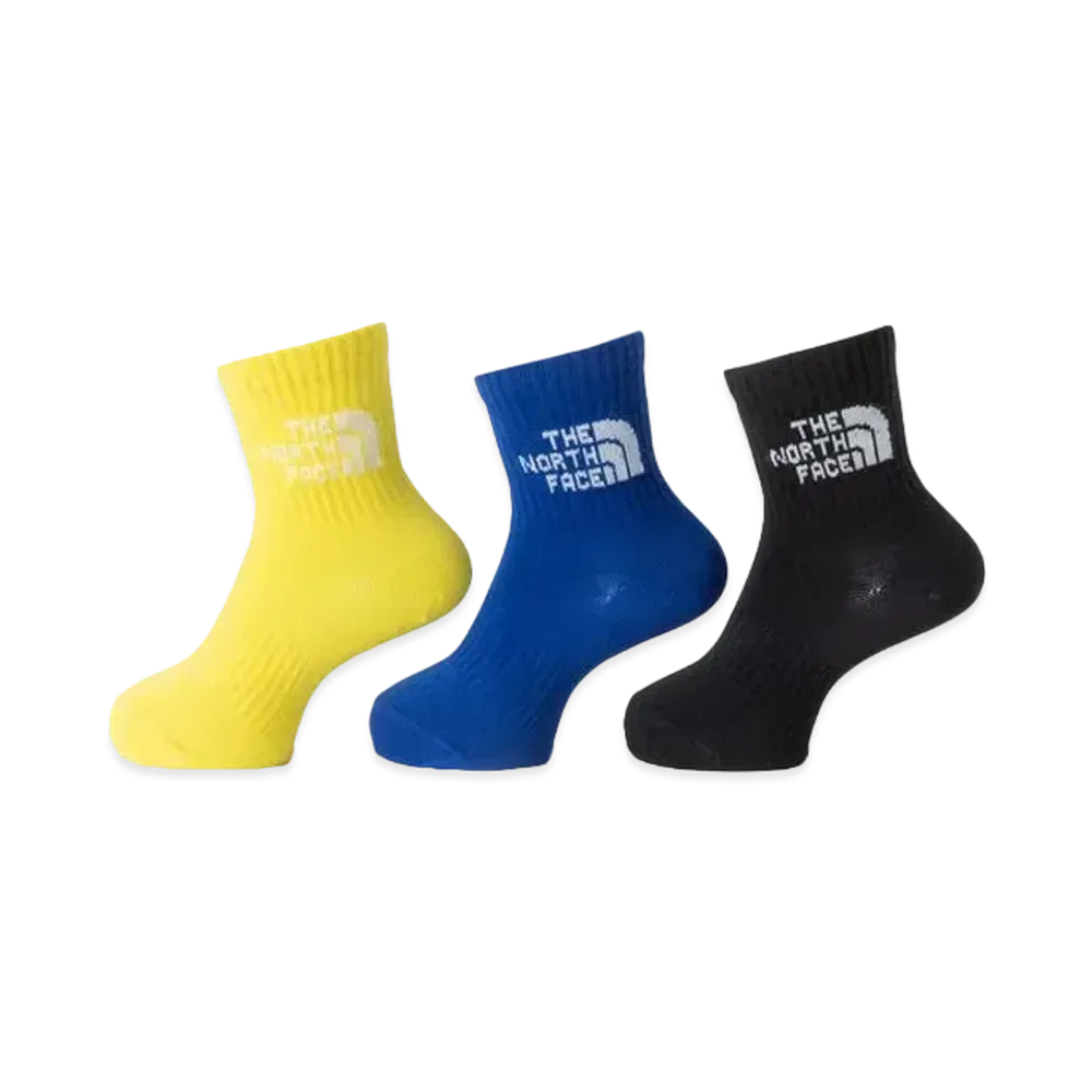 The North Face TNF Jacquard Logo 3P Crew "Multi -Color Black"