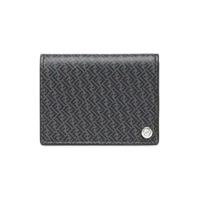 FENDI Flip Case Leather Card Case "Black"